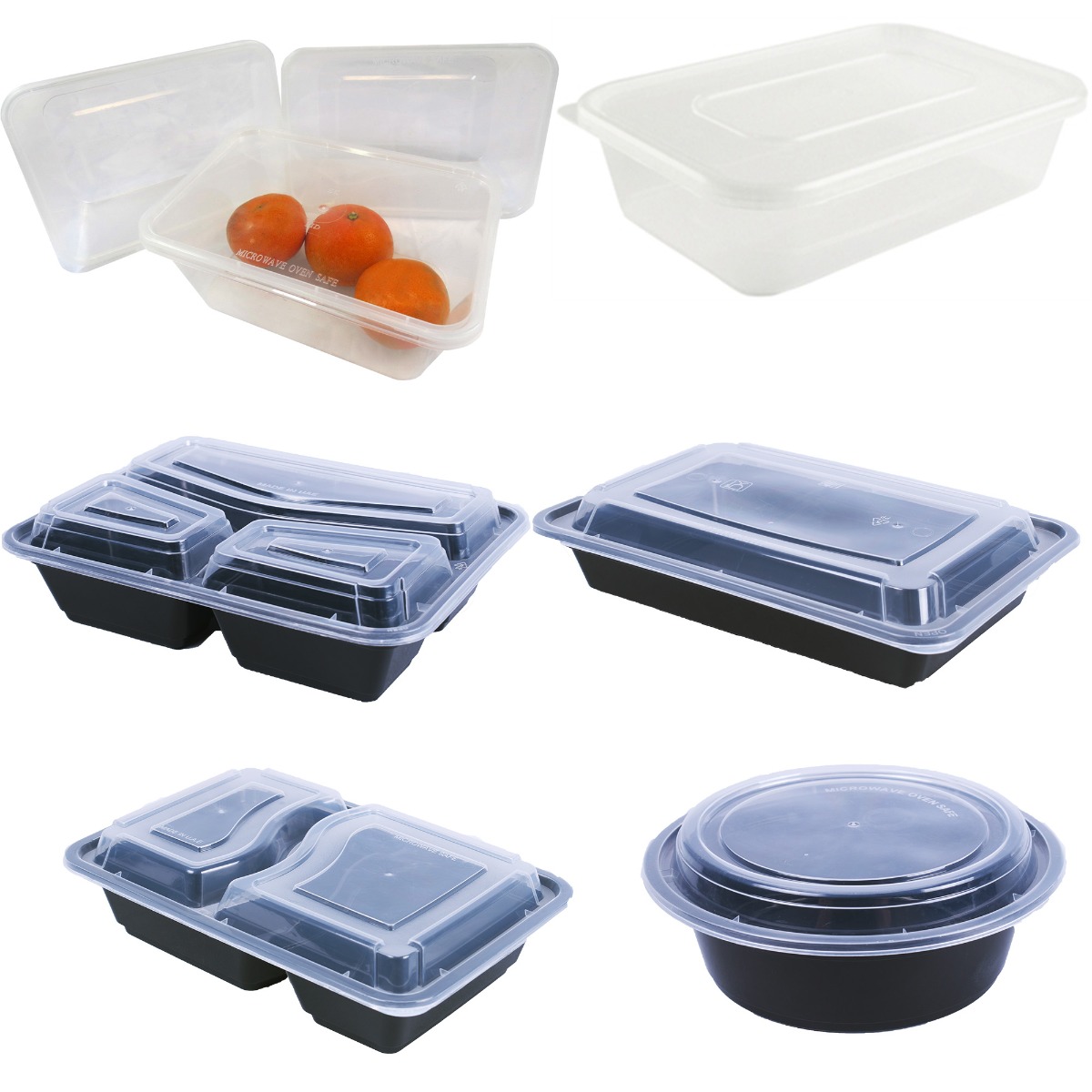 Microwavable Meal Prep Food Containers