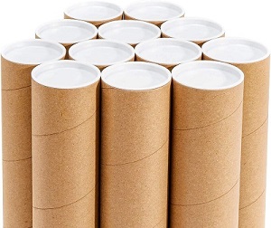 Cardboard Postal Tubes & Plastic End Caps
